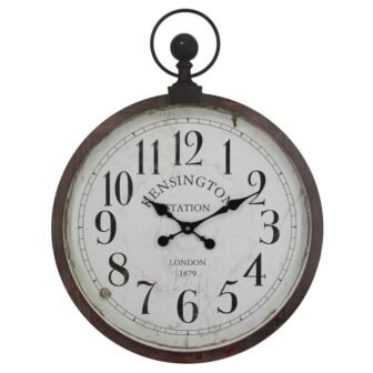 Kensington Station Pocket Watch Style Wall Clock