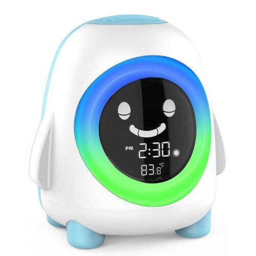 Kids Alarm Clock, Children's Sleep Trainer with Night Light, Sound Machine, N...