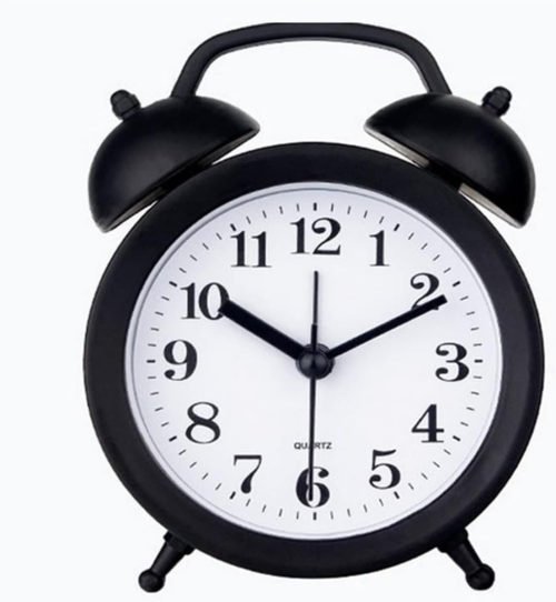 Kids Alarm Clock Double Bell Clock Classic Home Cute Battery Operated Analog Min