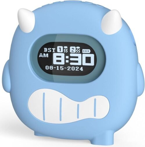 Kids Digital Alarm Clock-Cordless 3000mAh Rechargeable Vibrating Digital Clock