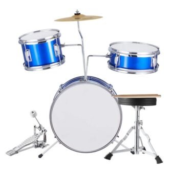 Kids Drum Set, 3-Piece, Adjustable Throne Cymbal Pedal 2-Pairs of Drumsticks, 14...