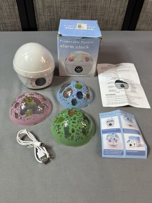 Kids Protectable Musical Alarm Clock/ 4 Different Projections/4 Different Songs
