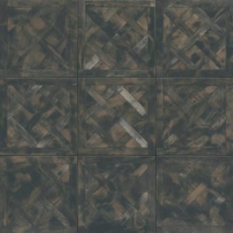 Kings Forest Lattice Black 8-3/4 in. x 8-3/4 in. Ceramic Floor and...