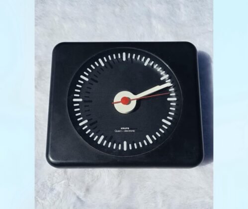 KRUPS wall clock, pop art, Germany 1980s