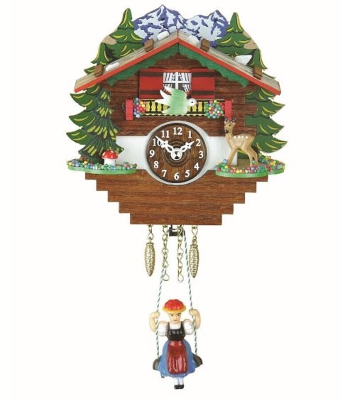 Kuckulino Black Forest Clock Swiss House with quartz movement a.. TU 2007 SQ NEW