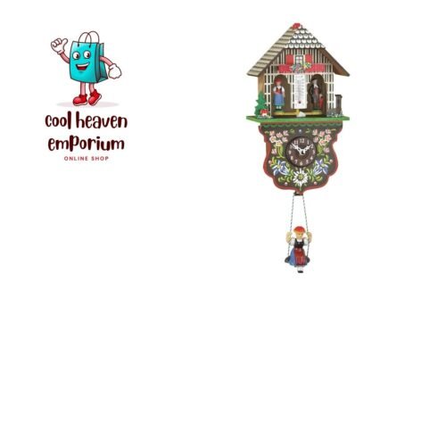 Kuckulino Black Forest Clock Weather House with Quartz Movement and Cuckoo Ch...