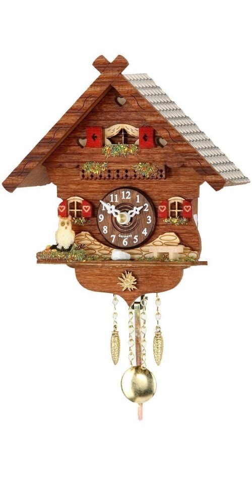 Kuckulino Black Forest Clock with Quartz Movement and Cuckoo Chime TU 2043 PQ