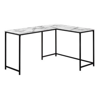 L-SHAPED COMPUTER DESK - CORNER / METAL BASE / LARGE DESK -...