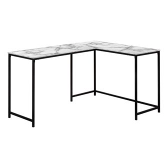 L SHAPED COMPUTER DESK CORNER / METAL BASE / LARGE DESK