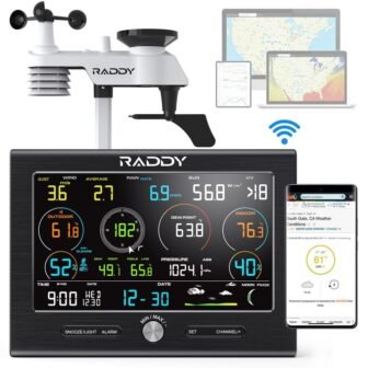 L7 LoRa Weather Station 1.9 Miles Long Range - Wireless Wi-Fi Indoor/Outdoor...