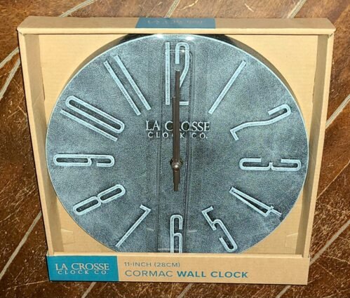 LaCrosse 11" Round Open Face CORMAC Wall Clock #404-3028B