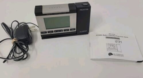 La Crosse Radio Controlled Projection Alarm Clock Atomic Time WT-5721 *No SENSOR