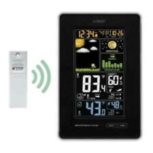 La Crosse Technology 308-1425B-INT Wireless Color Forecast Station - Black