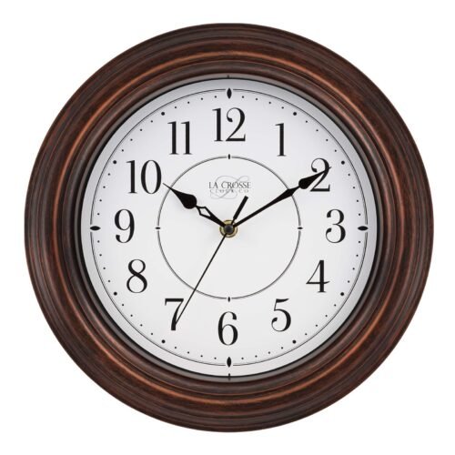 La Crosse Technology 404-2630W 12 Inch Evelyn Quartz Wall Clock with Silent Move