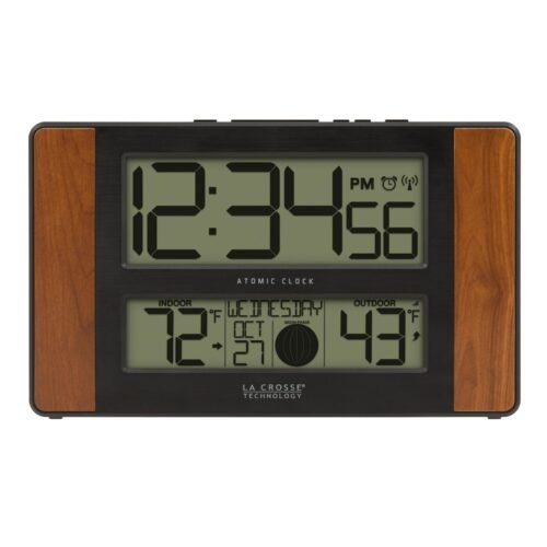 La Crosse Technology 513-1417CH-INT Atomic Digital Clock with Temperature and...