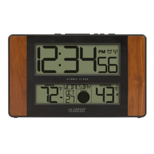 La Crosse Technology 513-1417CH Atomic Digital Clock with Temperature Moon Phase