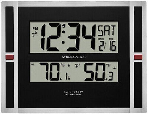 La Crosse Technology 513-149 11in WWVB Digital Clock with temperature