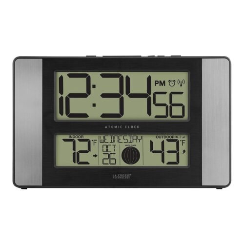 La Crosse Technology Atomic Digital Clock with Temperature and Moon Phase