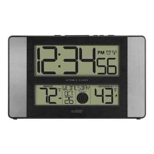 La Crosse Technology Atomic Digital Clock with Temperature and Moon Phase