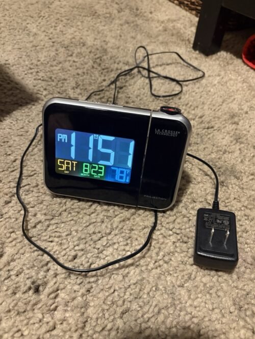 La Crosse Technology Atomic Projection Alarm Clock with Indoor/Outdoor...
