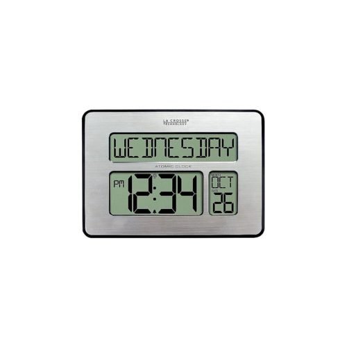 La Crosse Technology Atomic Wall/Table Clock Metal 7.5"H x 9.75"W x 1"D