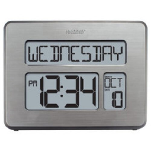 La Crosse Technology Atomic Wall/Table Clock Metal 7.5"H x 9.75"W x 1"D (C86279)