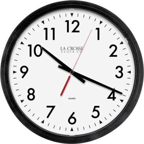 La Crosse Technology Commercial Quartz Wall Clock 404-2636-INT La Crosse