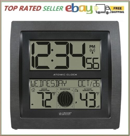 La Crosse Technology Curved Digital Atomic Wall Clock