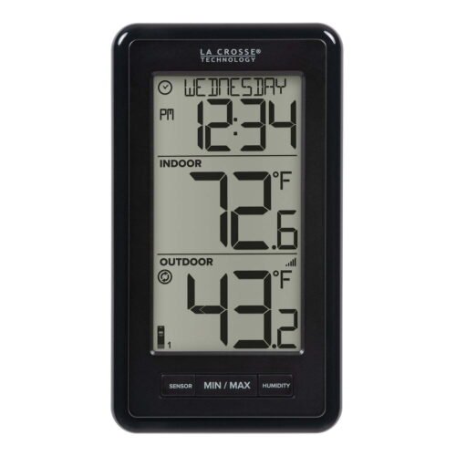 La Crosse Technology LCD Wireless Two-Piece Digital Weather Thermometer Station