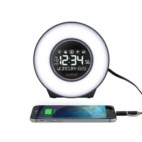 La Crosse Technology Mood Light & Nature Sound Digital Alarm Clock C83117