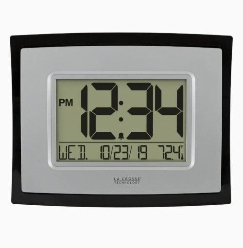 La Crosse Technology Wall/Table Clock, 6.85-inch H x 8.66-inch W x 0.95-inch D