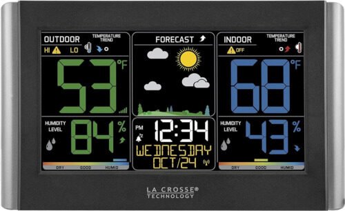 La Crosse Technology Weather Station with Customizable Alerts, Black