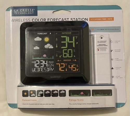 La Crosse Technology Wireless Color Forecast Station 330 ft Wireless Range 8571