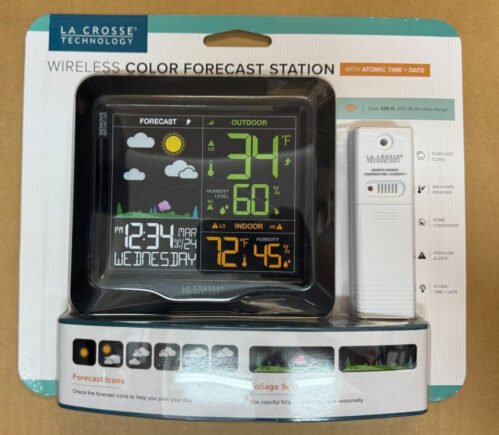 La Crosse Technology Wireless Color Forecast Station 330 ft Wireless Range 8571