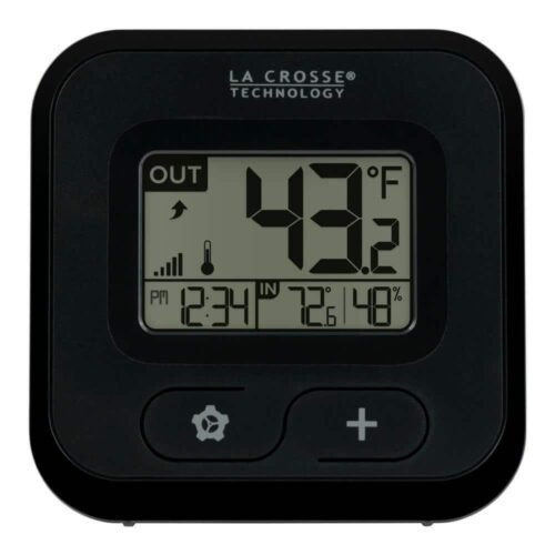 La Crosse Technology Wireless Compact Digital Thermometer Black Indoor Humidity