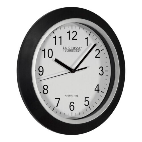La Crosse Technology WT-3129 Glass/Plastic Analog Atomic Wall Clock 12x1 in.