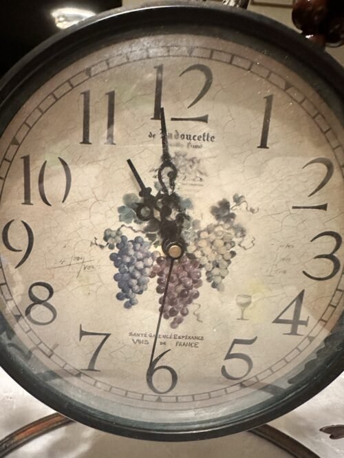 Ladoucette French Vintage Style Grapes Wall Clock