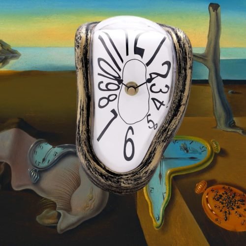 Lafocuse Silent Melting Clock Antique Gold, Salvador Dali Watch Melted Clock,...