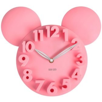 Lake Front Pink Mickey Modern Design Big Digit 3D Wall Clock Home...