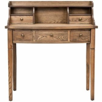 Landon 36 in. Brown 5-Drawer Secretary Desk
