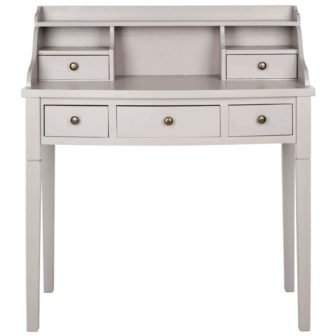 Landon 36 in. Gray 5-Drawer Secretary Desk