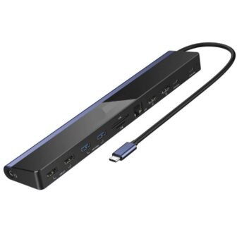 Laptop Docking Station Dual Monitor 4K@60Hz, 12-in-1 USB C Dock 2 x...