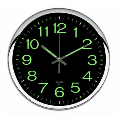 Large 12 inch Wall Clock Silent Quartz Indoor Bedroom Modern Home Shop Art Decor