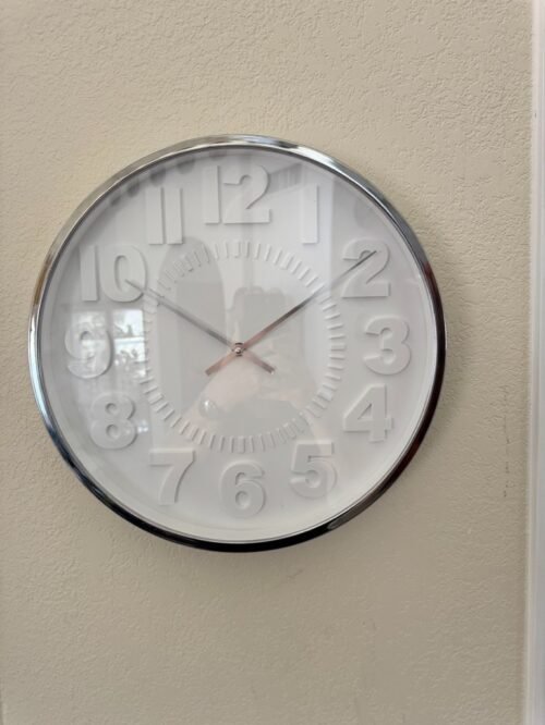(Large) 16″ Wall Clock, Raised Number - NEW - 792684973151 - Project 62
