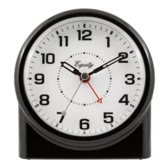 Large 4 . 72 in. Black Analog Alarm Table Clock with Night Vision Technology featured image