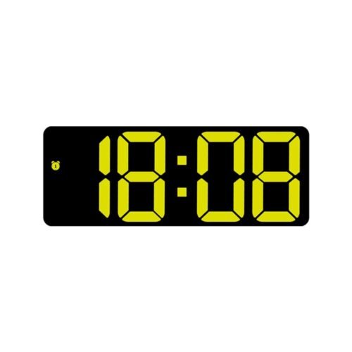 Large Digital LED Display Alarm Clock Snooze Temperature Mode Voice Control