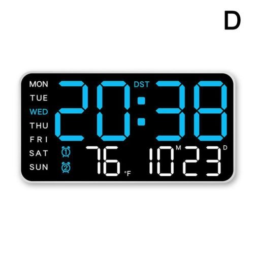 Large Digital Wall Clock Week Date Temperature Display Table LED Alarm CloฅGIFT