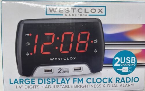 Large Display Alarm Clock with Snooze Feature for Seniors Westclox
