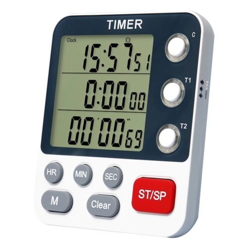 Large LCD Digital Kitchen Cooking 3 Timer Count-Down Up Clock Loud Alarm Magnetc
