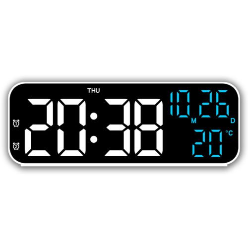 Large LED Digital Wall Clock Temperature Date Display Electronic Wall Clock US